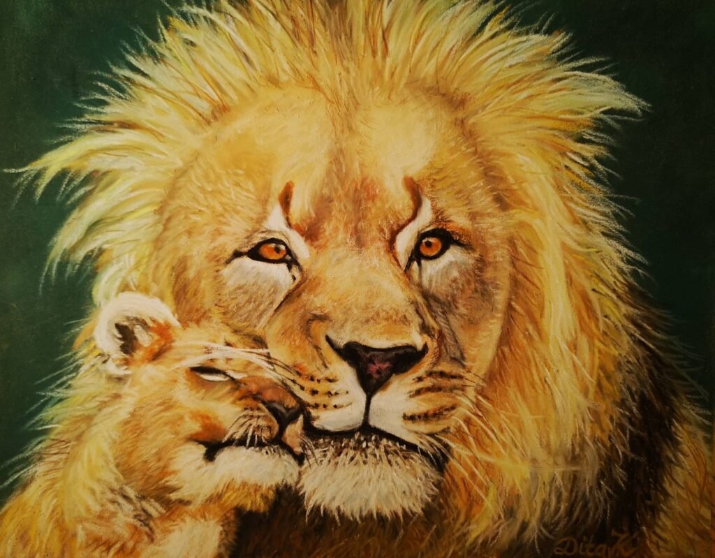 Lion Father and son