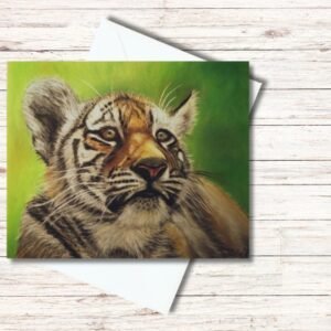 Tiger cub greeting card